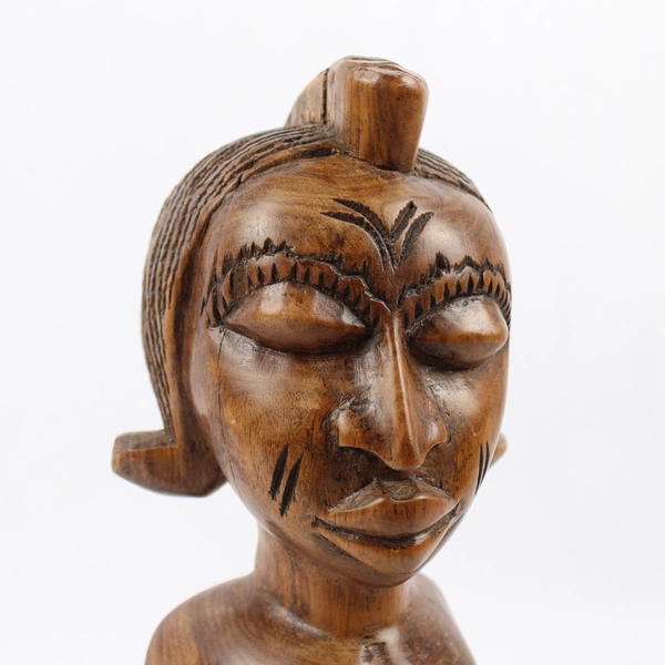 12.5" Carved Wooden Nkisi Fetish Figure Sculpture Statue Replica