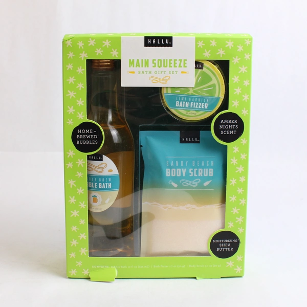 Hallu Escape Main Squeeze Bath Gift Set Bath Scrub Bath Fizzer Bubble Bath New