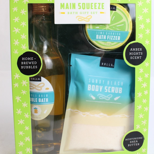 Hallu Escape Main Squeeze Bath Gift Set Bath Scrub Bath Fizzer Bubble Bath New