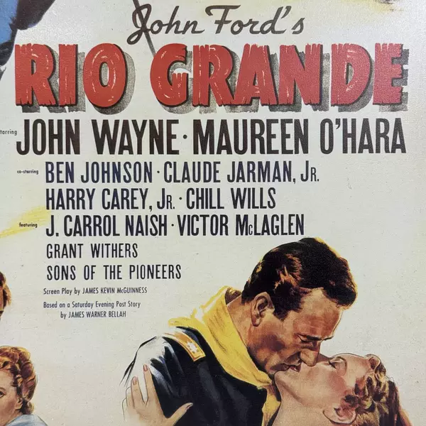 1999 Reproduction Steel Metal Sign John Ford's Rio Grande with John Wayne