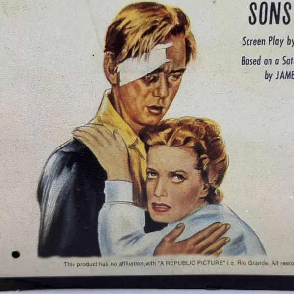 1999 Reproduction Steel Metal Sign John Ford's Rio Grande with John Wayne