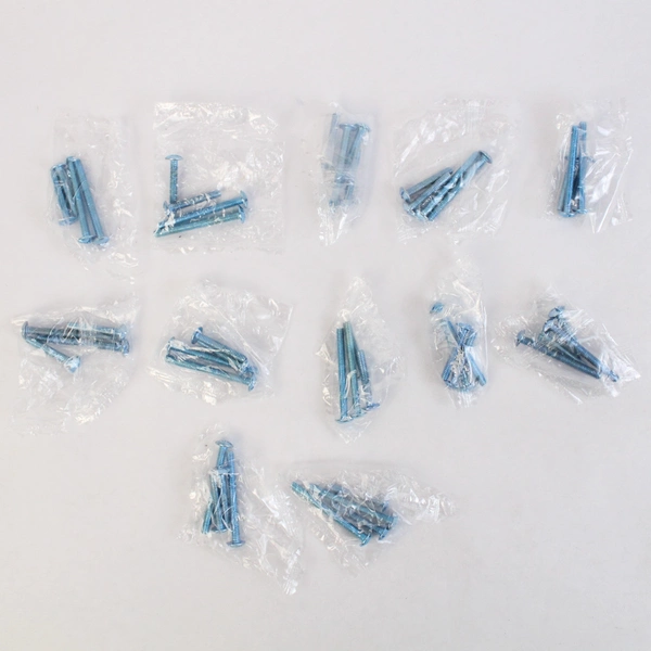 Lot of 12 Unbranded Blue Screw Pack for Drawer Pull