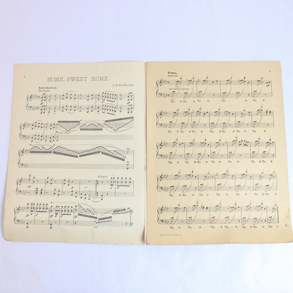 Antique Home Sweet Home Sheet Music by J.H. Slack Eclipse Publishing Co. 1900s