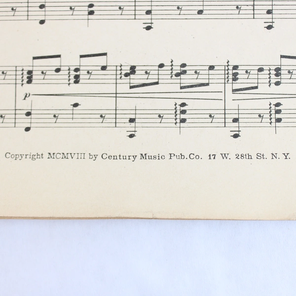 Antique Sheet Music Barcarolle From Les Contes D'Hoffman Jacques Hoffman 1908