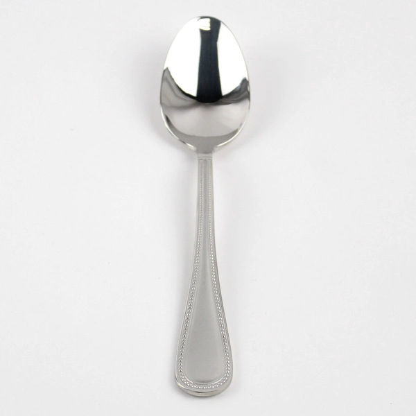 Set of 6 Towle Boston Bead Frost Stainless Steel 18/10 Soup Spoons