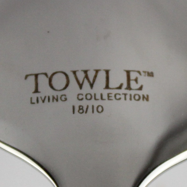 Set of 6 Towle Boston Bead Frost Stainless Steel 18/10 Soup Spoons