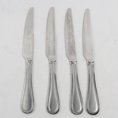 Set of 4 Towle Boston Bead Frost Stainless Steel Butter Knives 9.5"