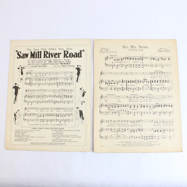Antique 1923 No No Nora A Dancing Song Music Sheet by Kahn Fiorito & Erdman