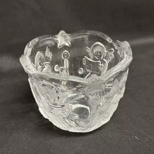 Mikasa Holiday Lights Etched Angel Crystal Votive Candle Holder