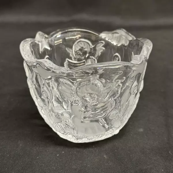 Mikasa Holiday Lights Etched Angel Crystal Votive Candle Holder