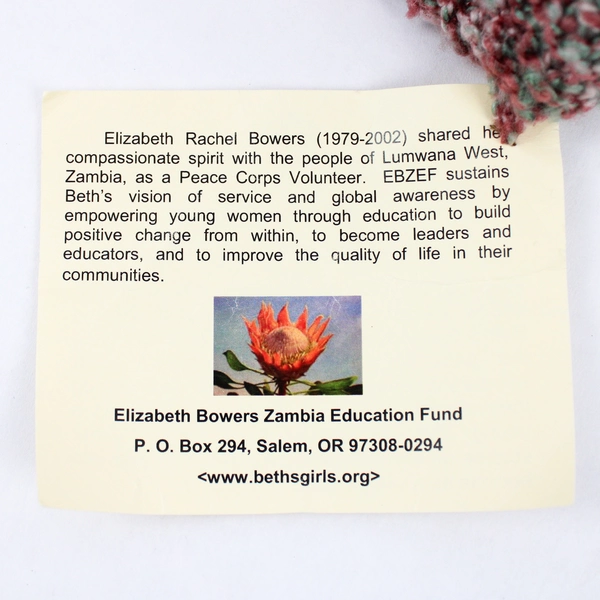 Handmade Village Moon Pink and Green Women's Scarf with Fringe 65"