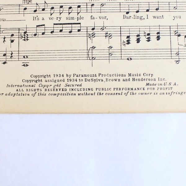 Vintage 1934 Sheet Music Stay As Sweet As You Are by Mack Gordon Harry Revel