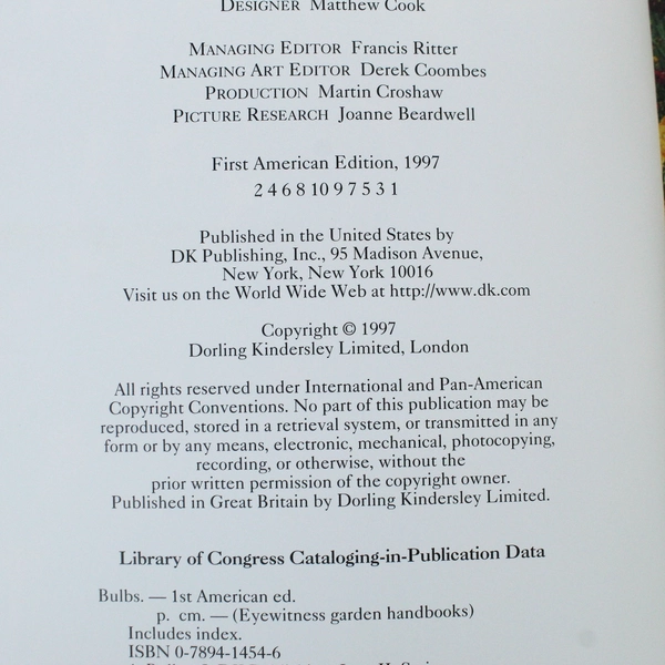 Bulbs: Eyewitness Garden Handbooks Photographic Guide, 1997 Paperback