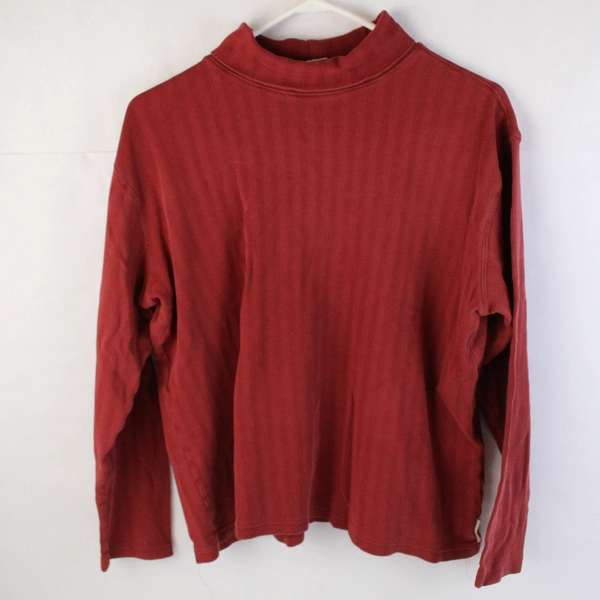 High Sierra Registered Rusty Red Cotton Turtleneck Women's Size XL