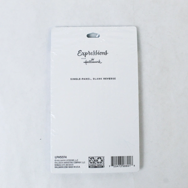 Hallmark Floral Party Invitations - 8 Sealed Cards with Striped Border