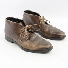 Men's ECCO Chukka Boot Lace Up Dress Shoes Size 9 US Brown Leather