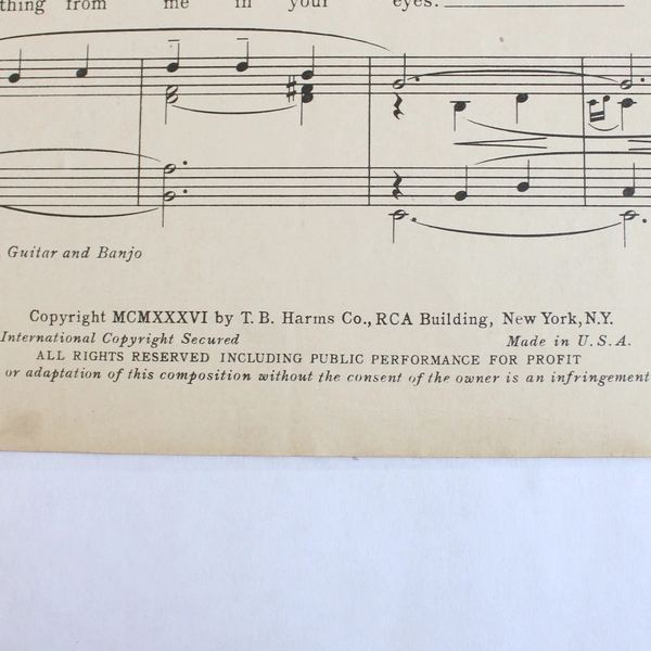 Close To Me by Sam Lewis & Peter De Rose 1936 Sheet Music T.B. Harms