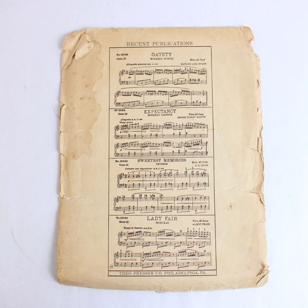 Antique 1899 Spanish Dances Otto Merz. Op 5. Music Sheet