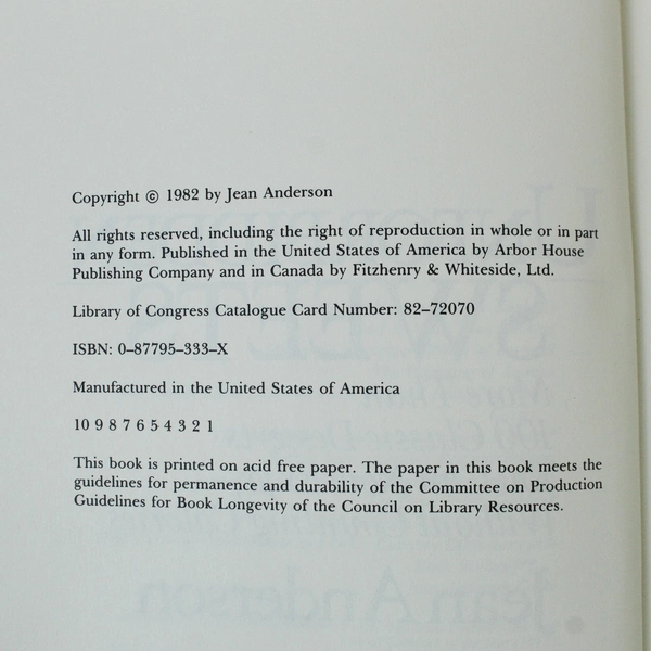 Unforbidden Sweets by Jean Anderson 1982 Paperback - Classic Dessert Recipes