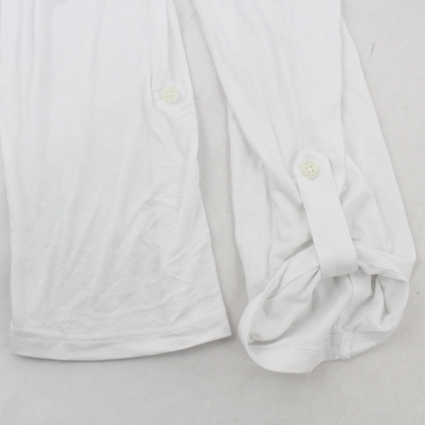 Style & Co. Solid White Half-Button Shirt Women's Size 1X