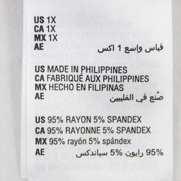 Style & Co. Solid White Half-Button Shirt Women's Size 1X