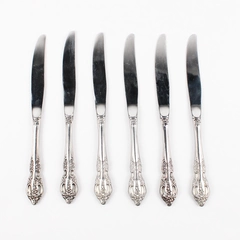 Set of 6 Oneida Renoir-Pembrooke Stainless Steel Hollow Dinner Knives