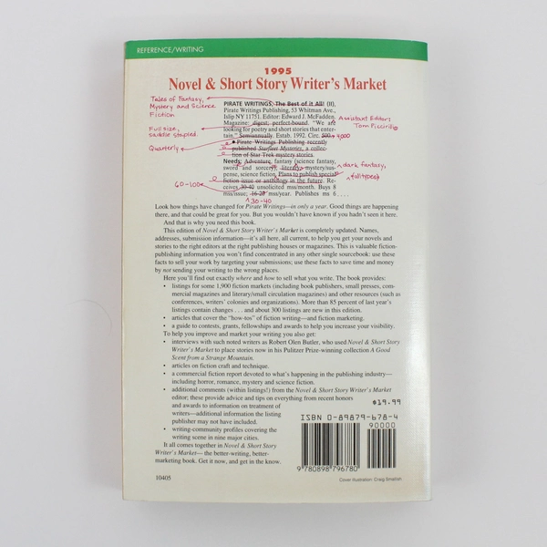 Novel & Short Story Writer's Market by Robin Gee 1995 Writer's Digest Books PB