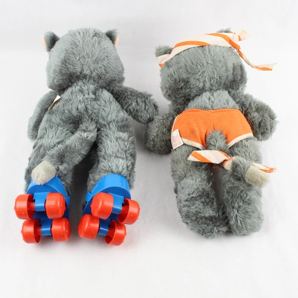 Lot of 2 Tomy Get Along Gang Zipper The Cat 1984 Plush Toys