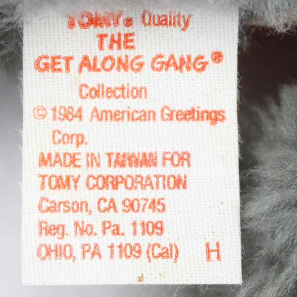 Lot of 2 Tomy Get Along Gang Zipper The Cat 1984 Plush Toys