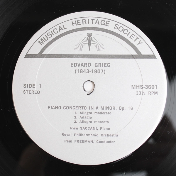 Edvard Grieg's Piano Concerto In A Minor And The Holberg Suite Released 1977