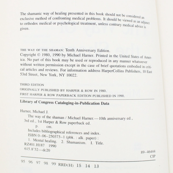 The Way of the Shaman by Michael Harner (1990 HarperCollins Paperback)