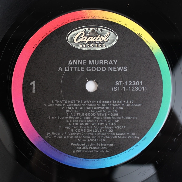 A Little Good News By Anne Murray 1983 Capitol Records Album LP