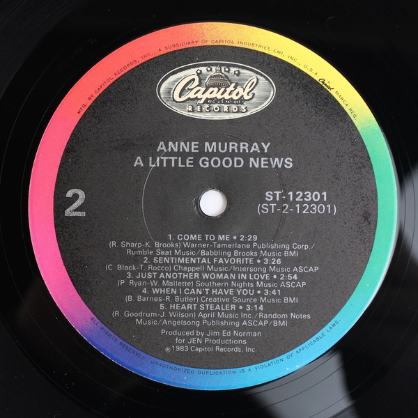 A Little Good News By Anne Murray 1983 Capitol Records Album LP
