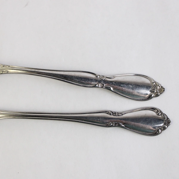 2 Pc Serving Set Oneida Chatelaine Stainless Steel Fork and Pierced Spoon
