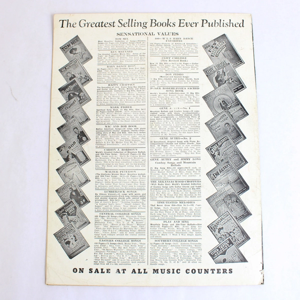 Vintage Sheet Music Dark Eyes Russian Gypsy Ballad Hawaiian Guitar Solo 1935