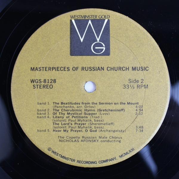 Vtg Masterpieces Of Russian Church Music From The Cappella Russian Male Chorus 
