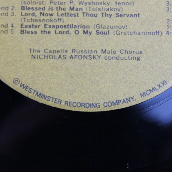 Vtg Masterpieces Of Russian Church Music From The Cappella Russian Male Chorus 