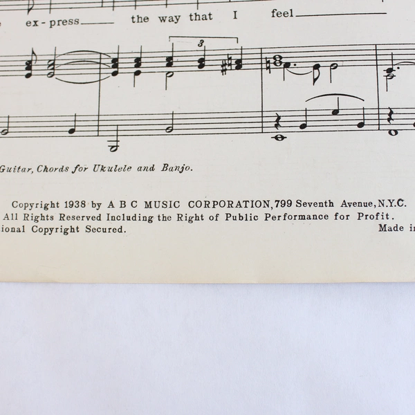 1938 I Promise You Alice Faye Tony Martin Movie Sheet Music