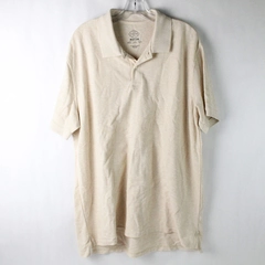 St John's Bay Men's Performance Polo Shirt Top Beige Size XL