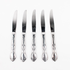 Set of 5 Oneida Cantata Stainless Steel Hollow Dinner Knives