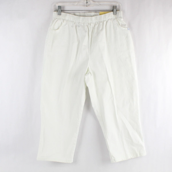 Chic Misses Legging Capri Pants in White Women's Size 16A NWT