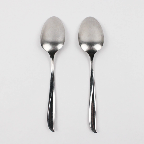 Set of 2 Oneida Twin Star Stainless Steel Serving Spoons