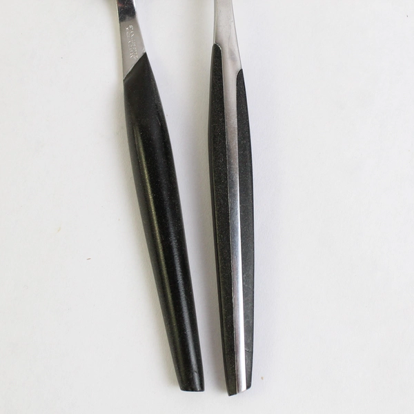 Lot of 4 Eldan Brown Stainless Steel Japan Oval Bowl Soup Spoons