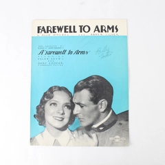 Farewell To Arms Sheet Music by Allie Wrubel Abner Silver 1933 Movie Song
