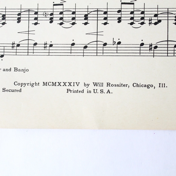 Vintage Sheet Music All Night Long by Shelton Brooks And W.R. Williams 1934