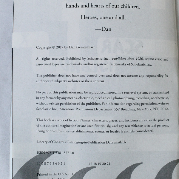 Scar Island by Dan Gemeinhart 2017 Paperback - Good Condition