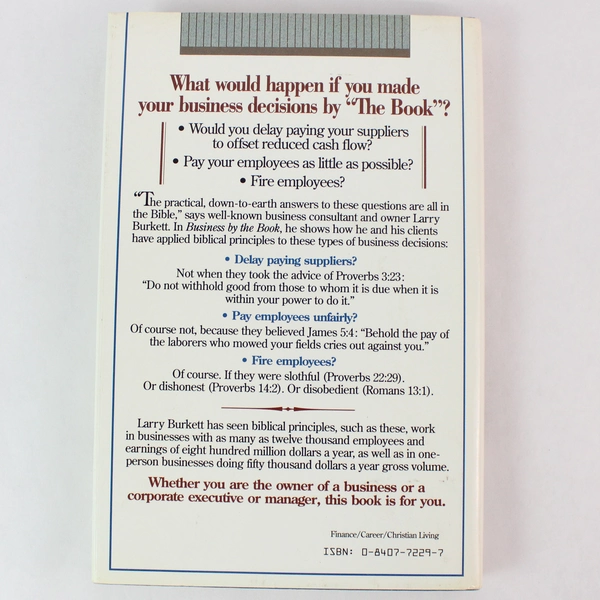 Business by the Book by Larry Burkett Complete Guide 1990 Hardcover Dust Jacket