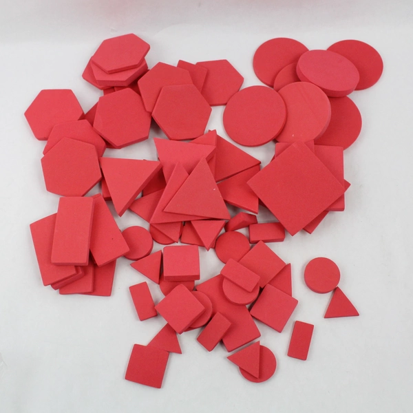 Lot of 192 Colorful Foam Geometric Shape Math Toys for Teaching Homeschooling