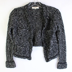 Ann Taylor Loft Black and White Knit Shrug Women's Size Medium