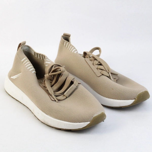 Nautica Women's Beige Lace Up Pull On Stretch Shoes Size 8